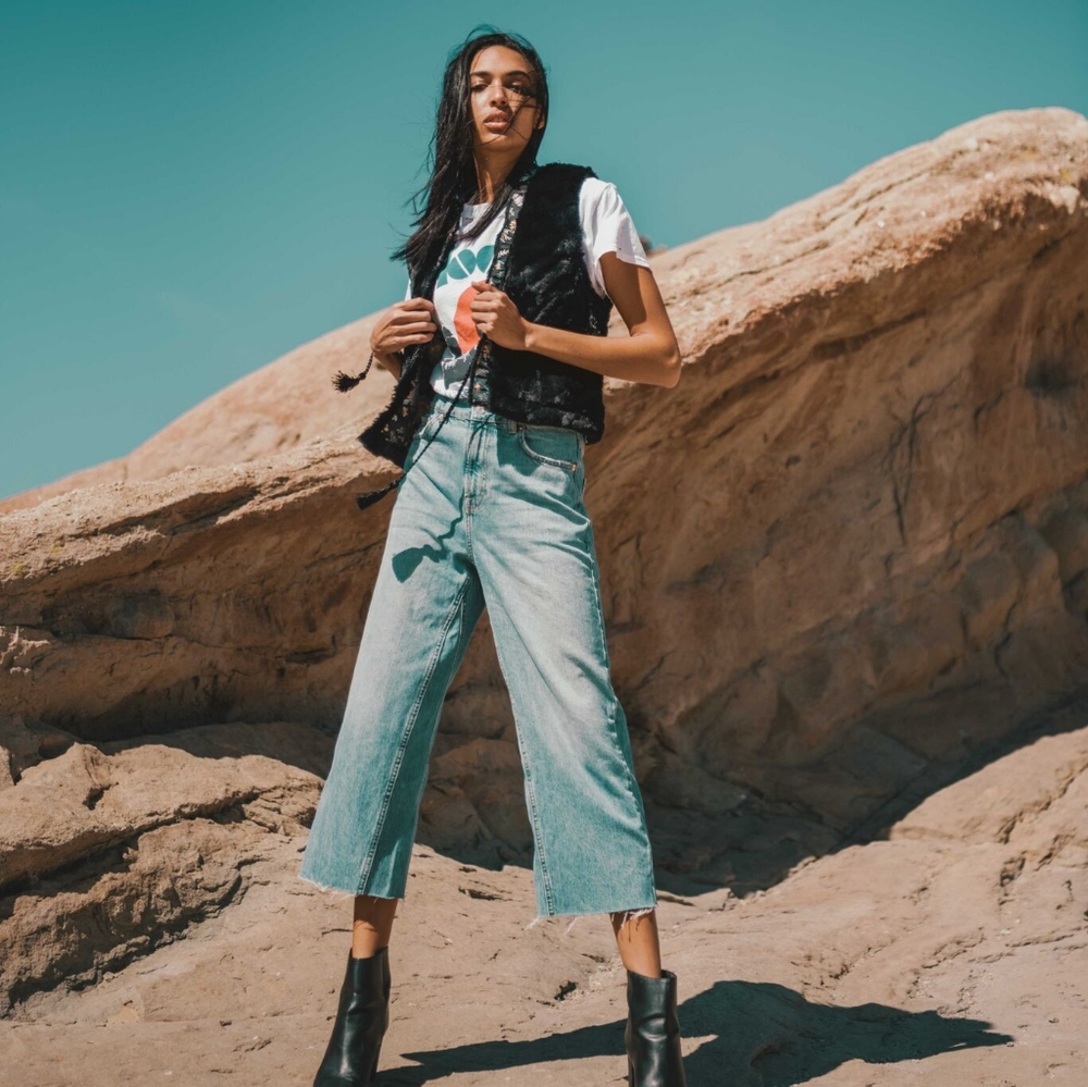 Faux fur reversible vest